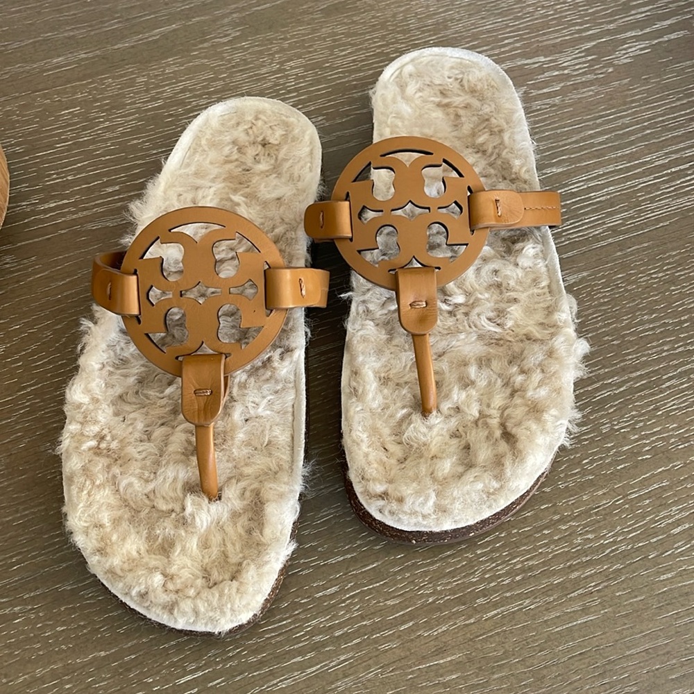 Tory Burch Miller Shearling sandals